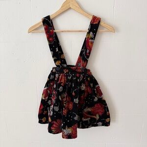 Velvet Overall Dress | Girls Vintage Style Overalls Pinafore | Size 4T